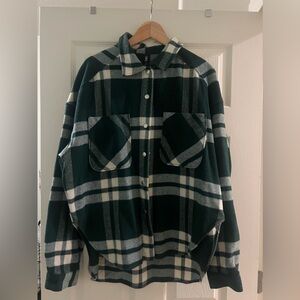 Zara Plaid Sherpa Shirt